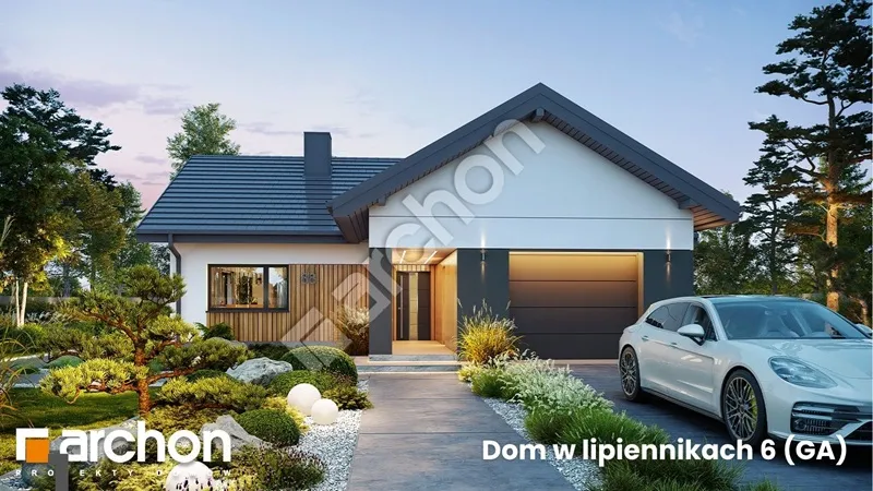 Szukasz wygodnej parterówki dla rodziny? Sprawdź ten projekt domu – ok. 115 m², salon, 3 pokoje + garaż