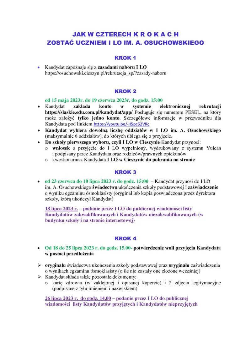 Skuteczne podanie do LO – wzór i praktyczne porady krok po kroku