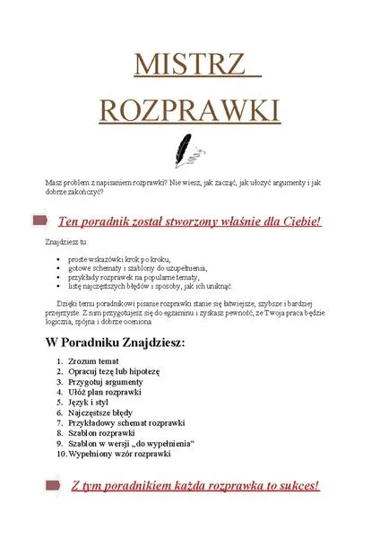 Błędy stylistyczne w rozprawce