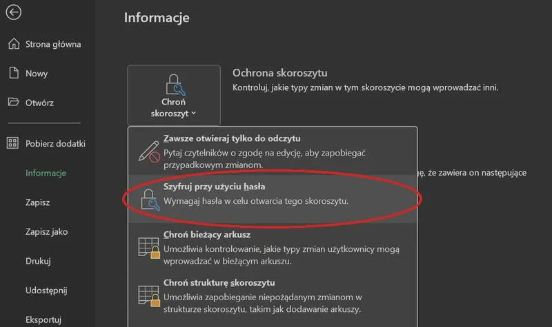Blokowanie i odblokowywanie komórek