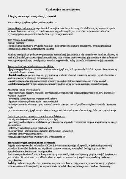 Edukacyjne szanse życiowe