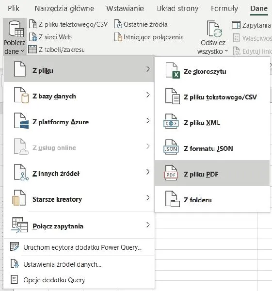 Eksport wykresu do PDF