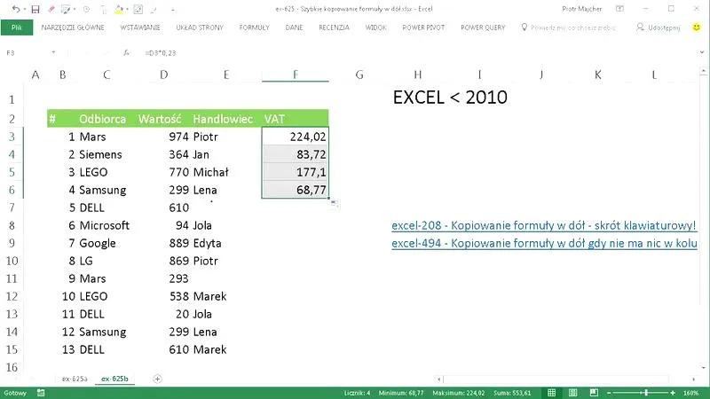 Excel dla początkujących