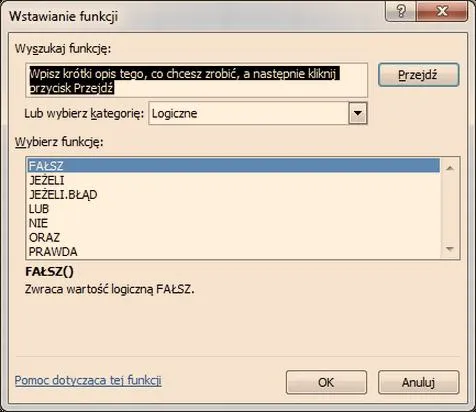 Excel funkcje