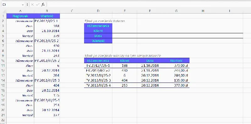 Excel - proste metody