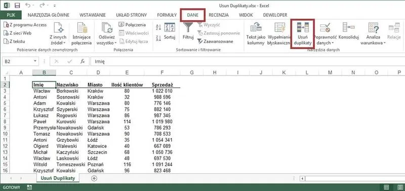Formatowanie warunkowe Excel