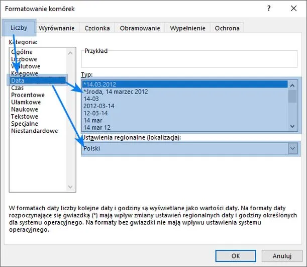 Funsje dni robocze Excel