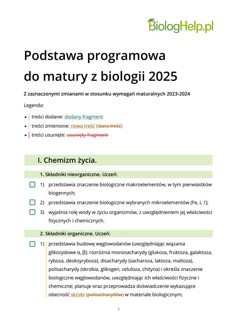 Matura z biologii 2026