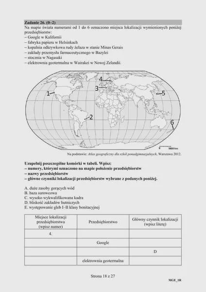 Matura z geografii