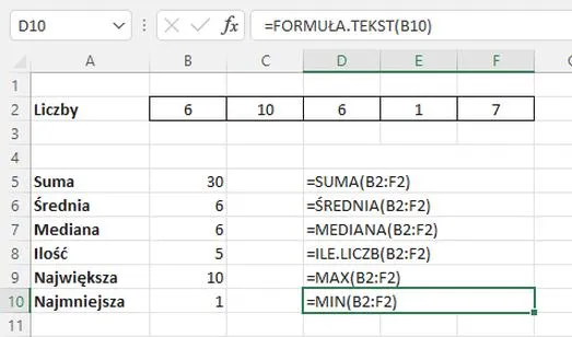 Metody na formuły w Excelu