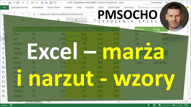 Obliczanie marży w Excelu
