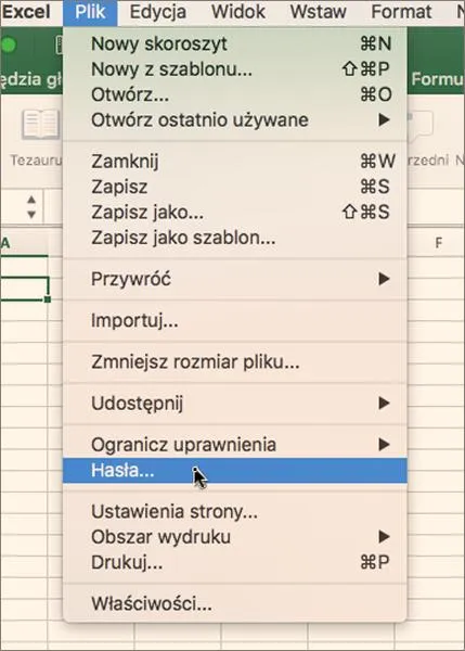 Ochrona danych w Excelu