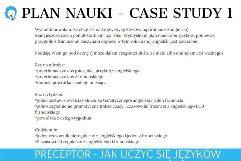 Organizacja nauki do matury