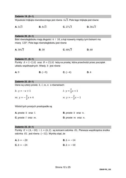 Przygotowanie do matury z matematyki