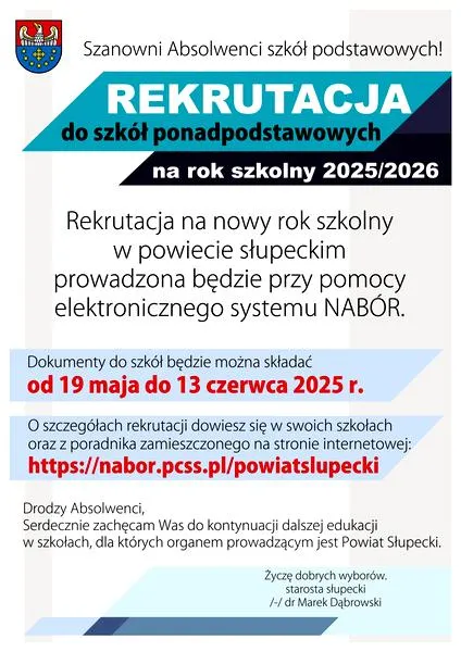 Rekrutacja do szkół ponadpodstawowych
