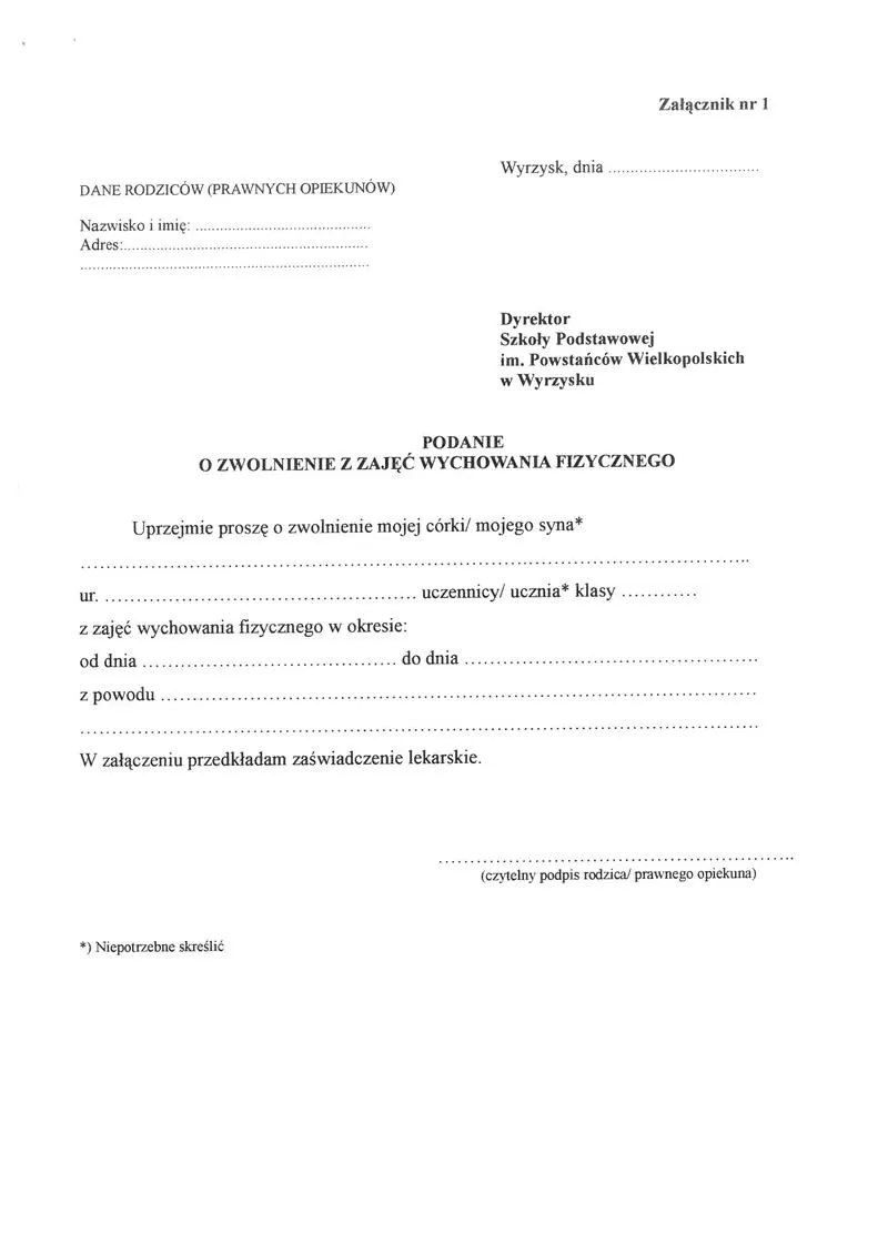 Rezygnacja ze szkoły średniej