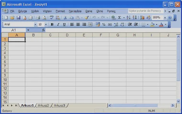 Tworzenie skoroszytu Excel