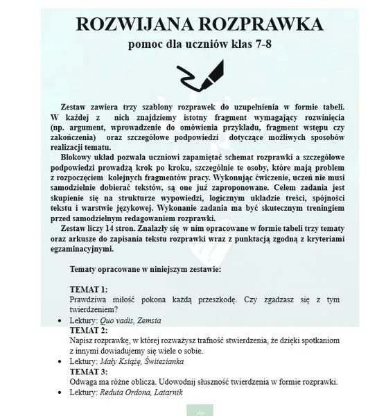 Unikaj błędów w rozprawce