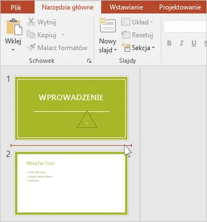 Usuwanie slajdów w PowerPoint