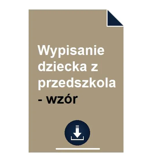 Wypisanie dziecka z przedszkola