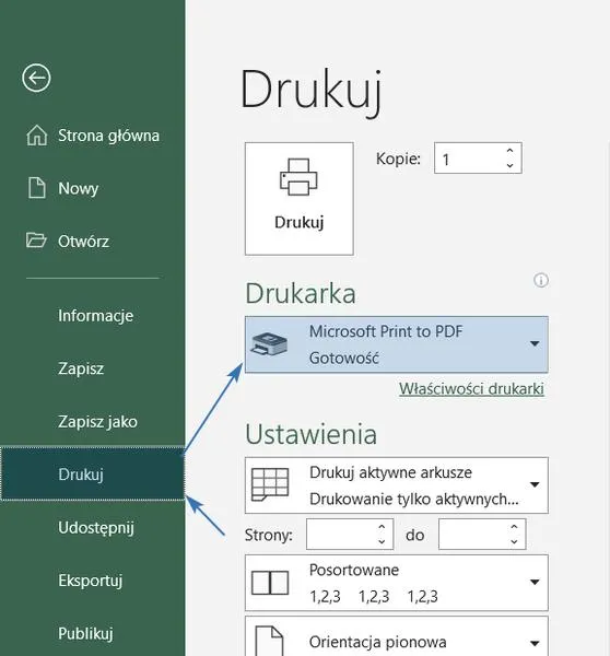 Zapis wykresu jako PDF